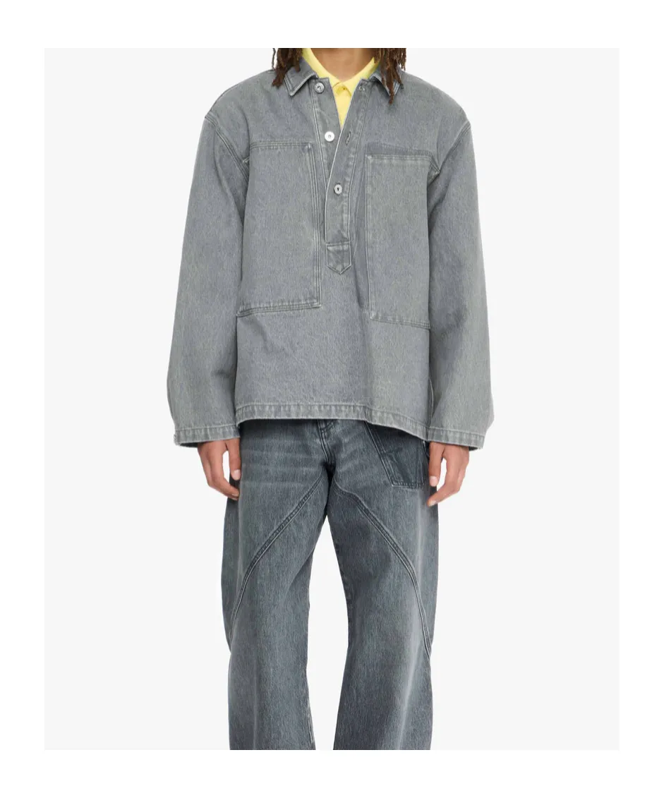 Pocket-Detail Denim Shirt
