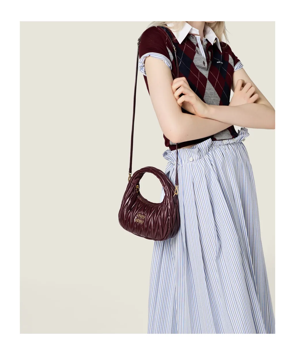 Wander Matelassé Nappa Leather Hobo Bag