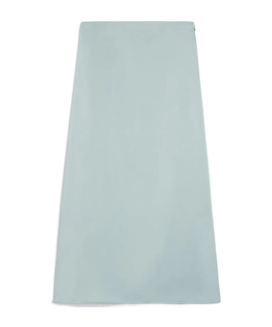 Satin Calf-Length Skirt