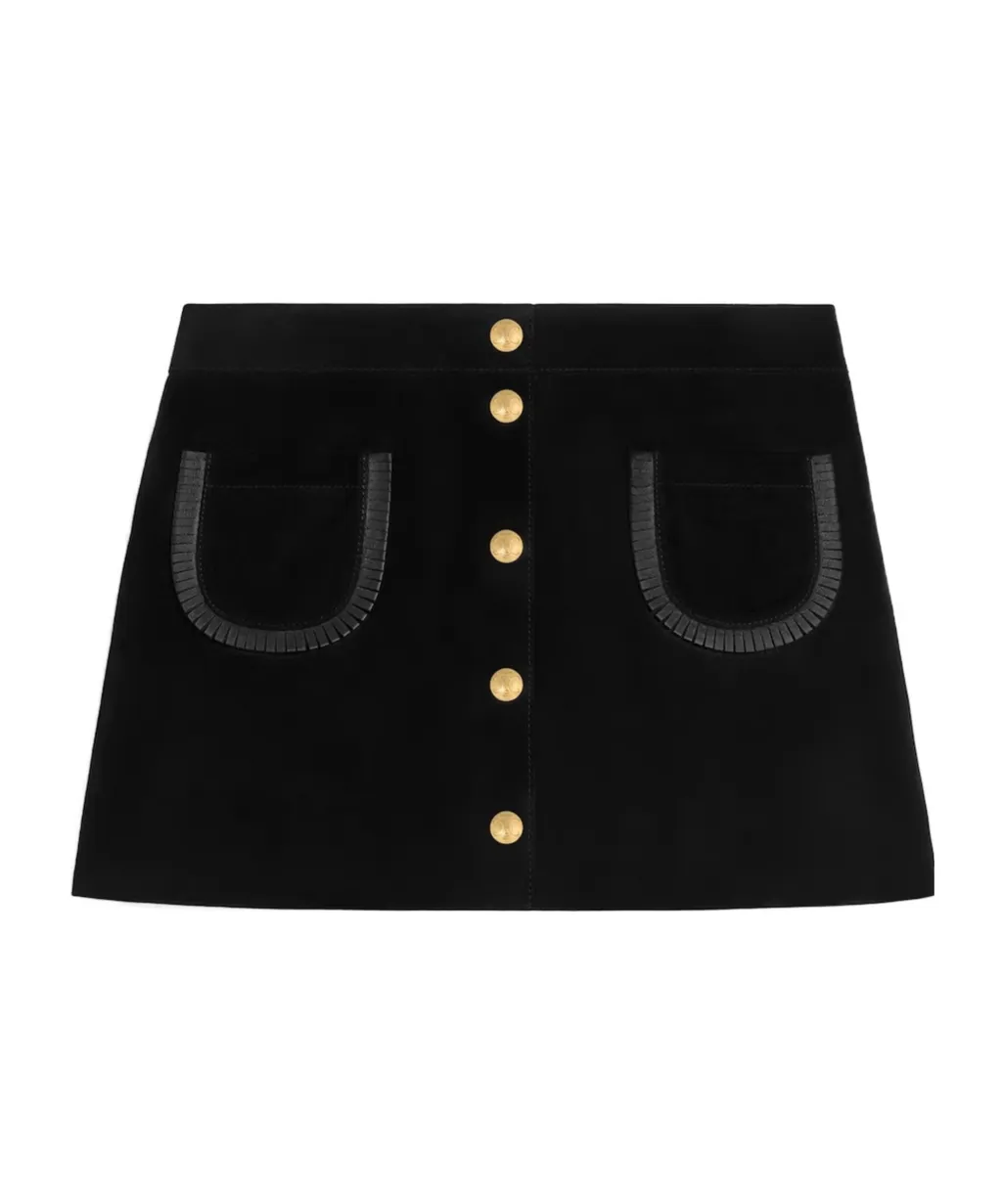 Mini Skirt In Suede