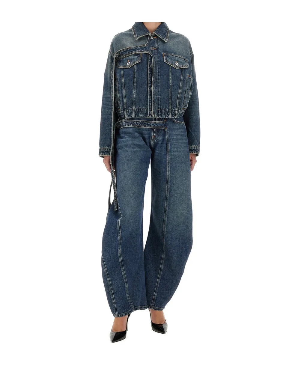 Button-Down Long-Sleeved Denim Jacket