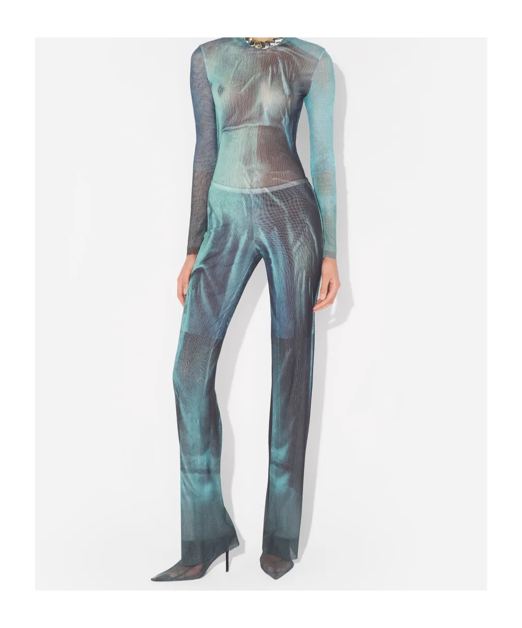 Abstract-Print Trousers