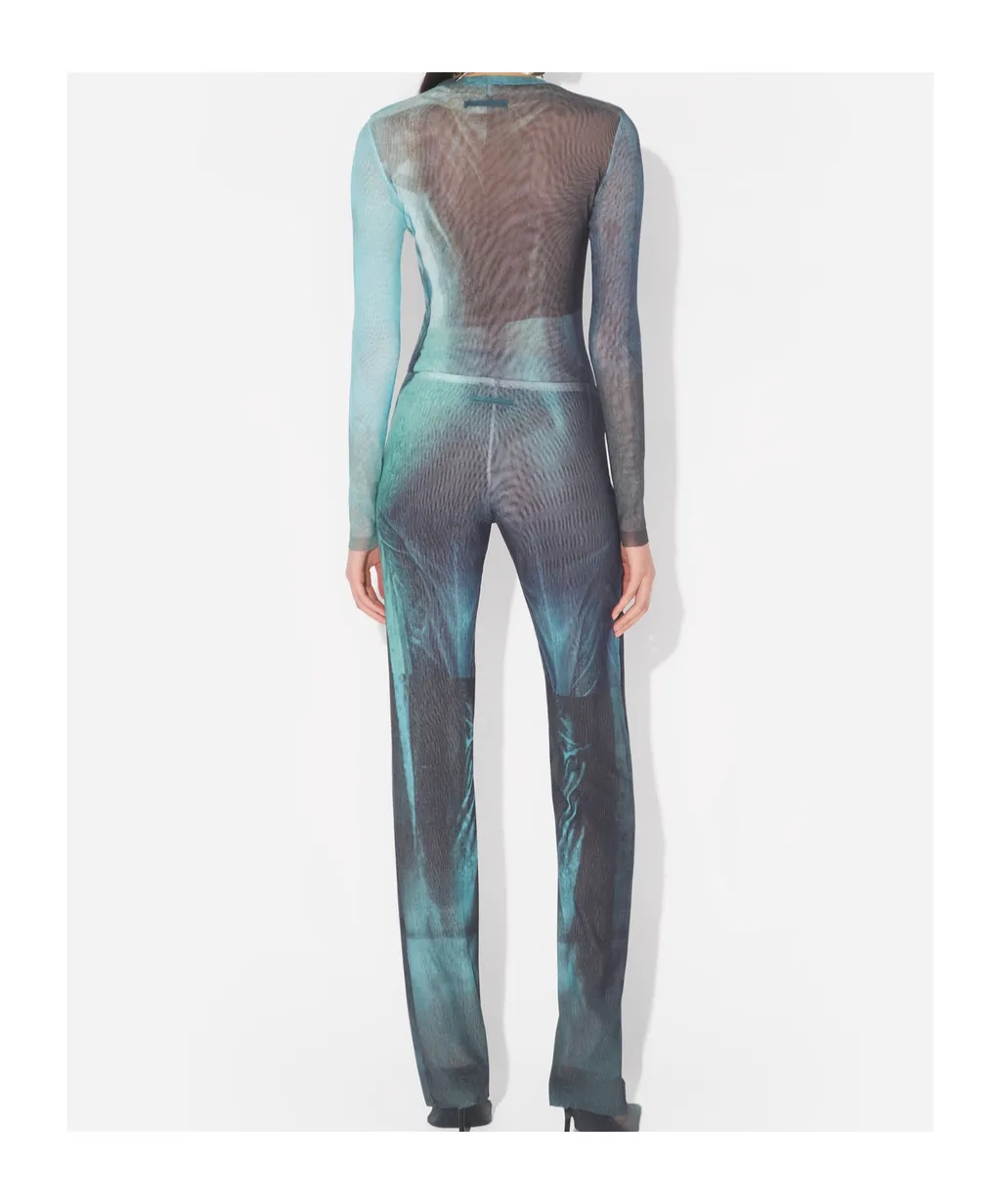 Abstract-Print Trousers