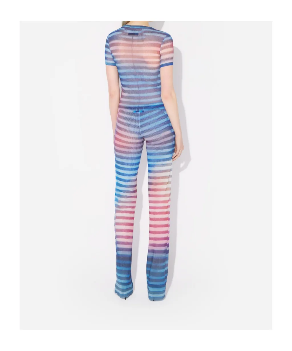 Striped Mesh Top