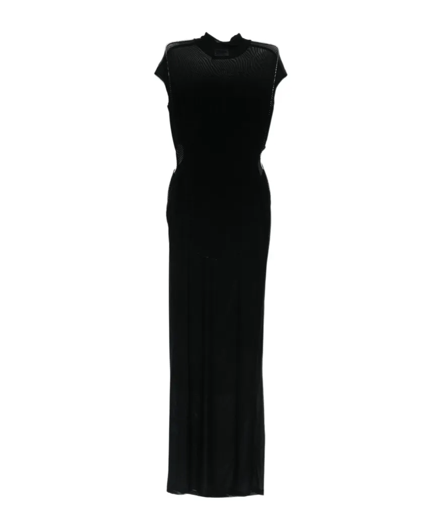 Mesh-Panelled Maxi Dress