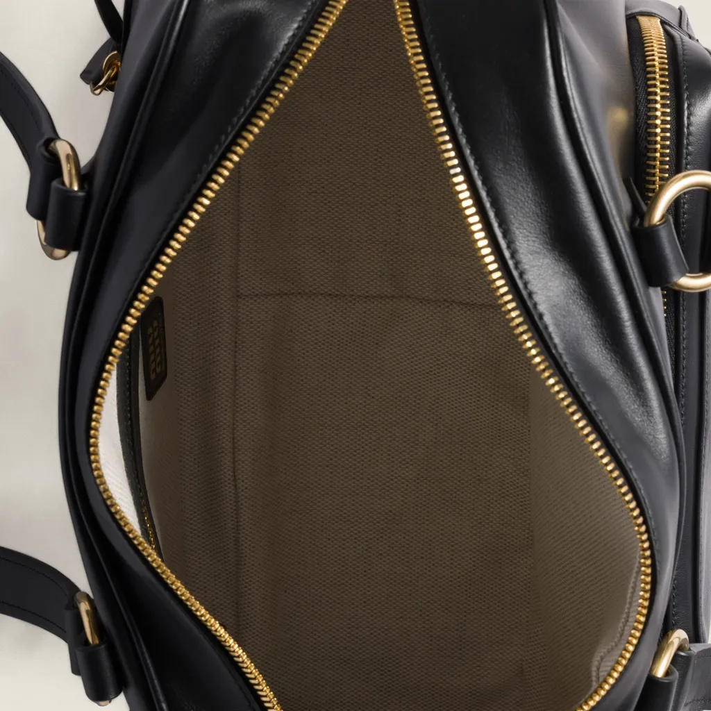 Pocket Nappa Leather Top-Handle Bag