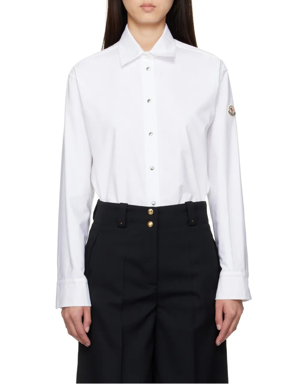 Moncler Logo Patch Long Sleeved Shirt