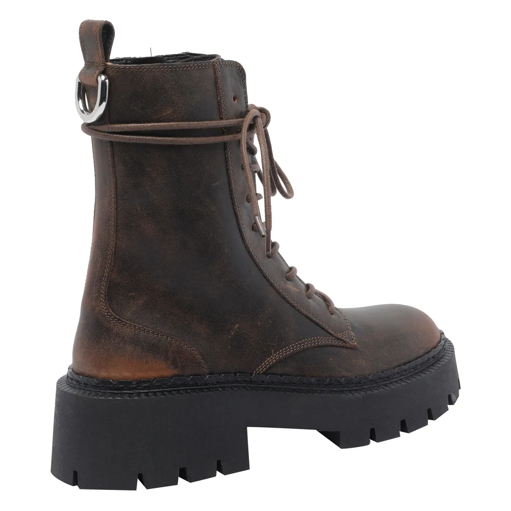 Vic Matie Lace-Up Ankle Saddle Boots