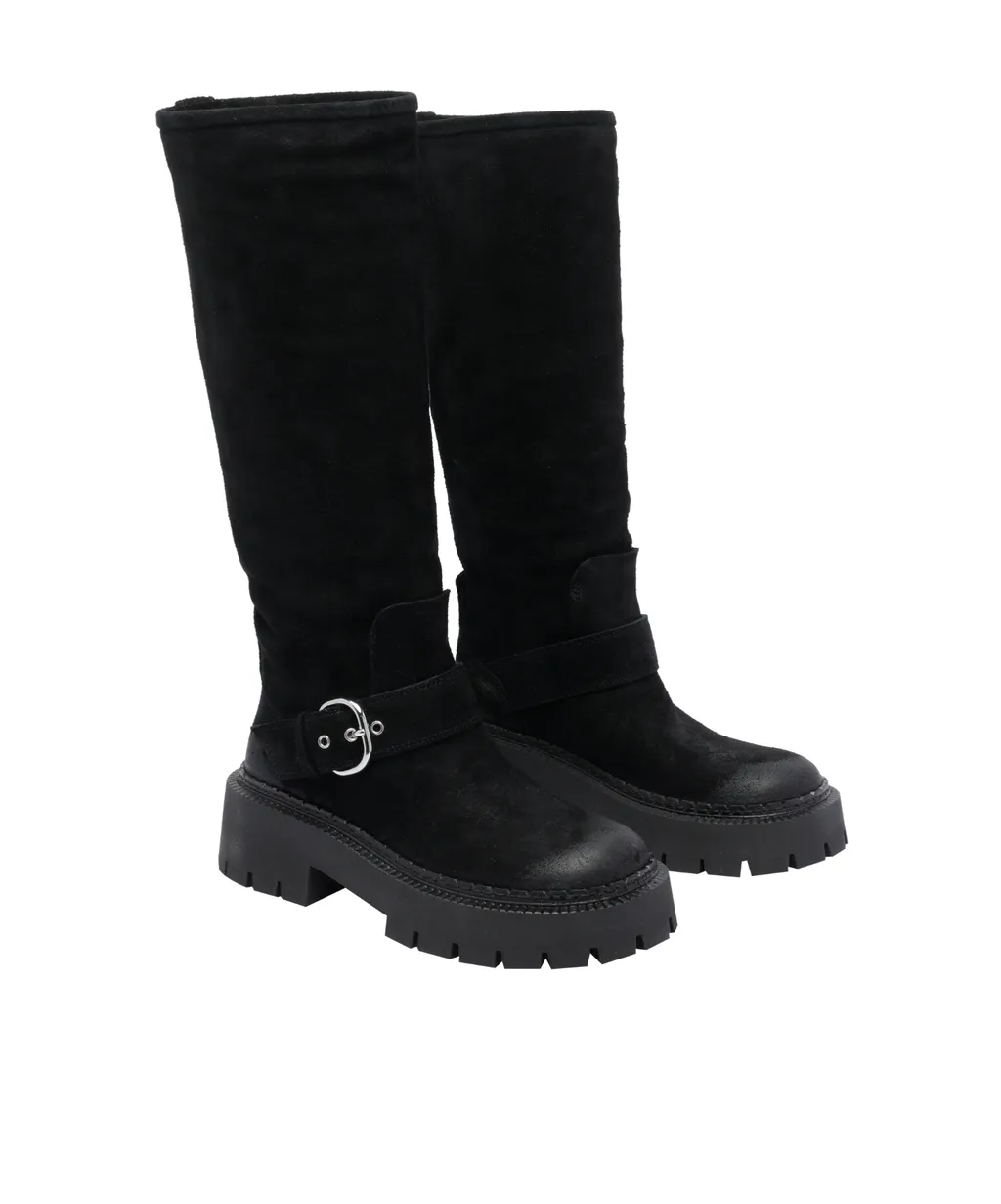 Vic Matie Buckle Detailed Round-Toe Boots