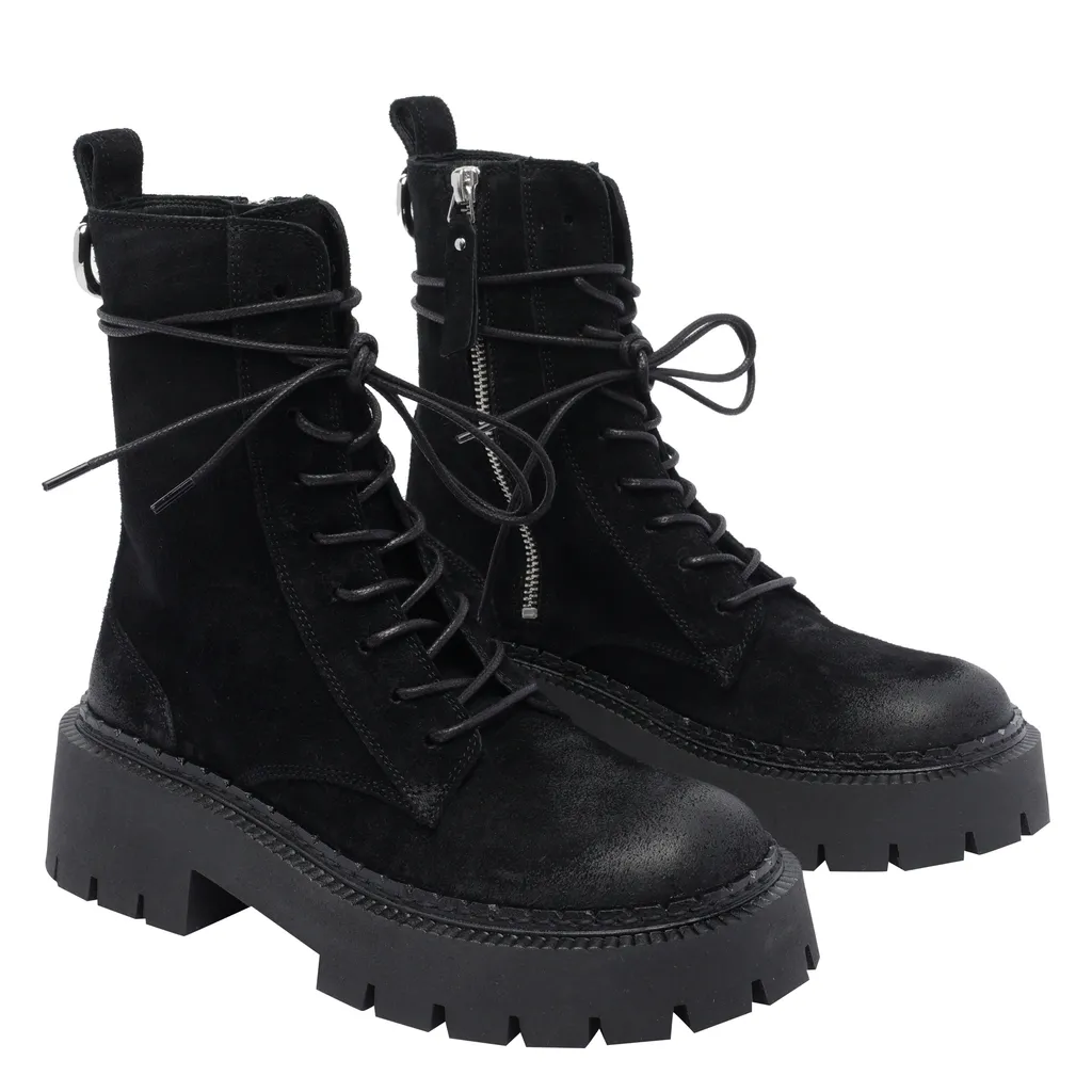 Vic Matie Side Zipped Lace-Up Ankle Boots