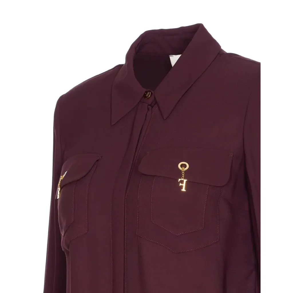 Charm-Detail Pocket Shirt