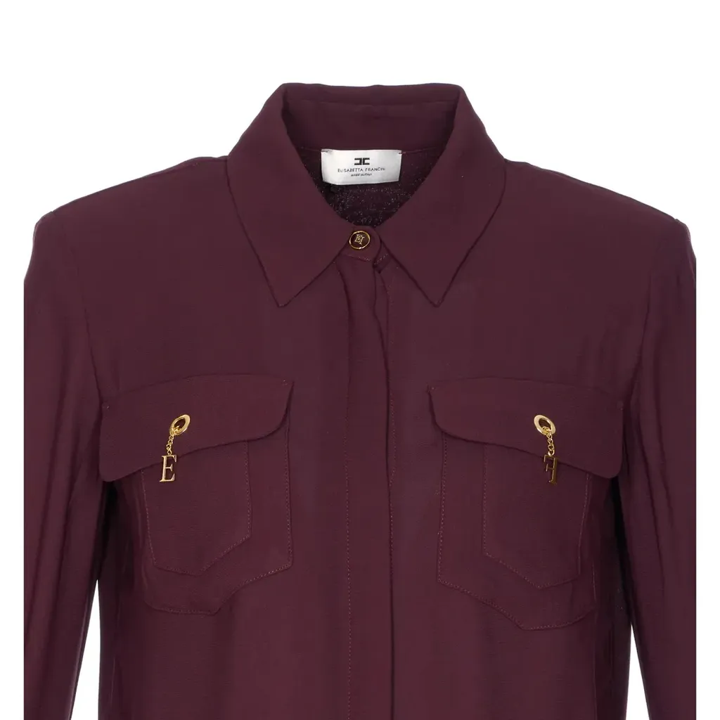 Charm-Detail Pocket Shirt