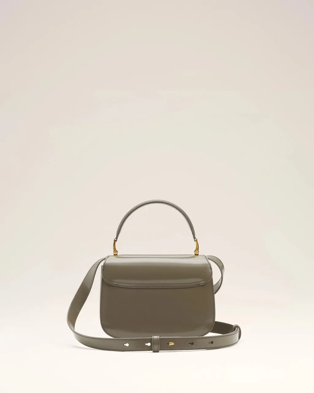 Ami Paris Logo Plaque Foldover Top Shoulder Bag
