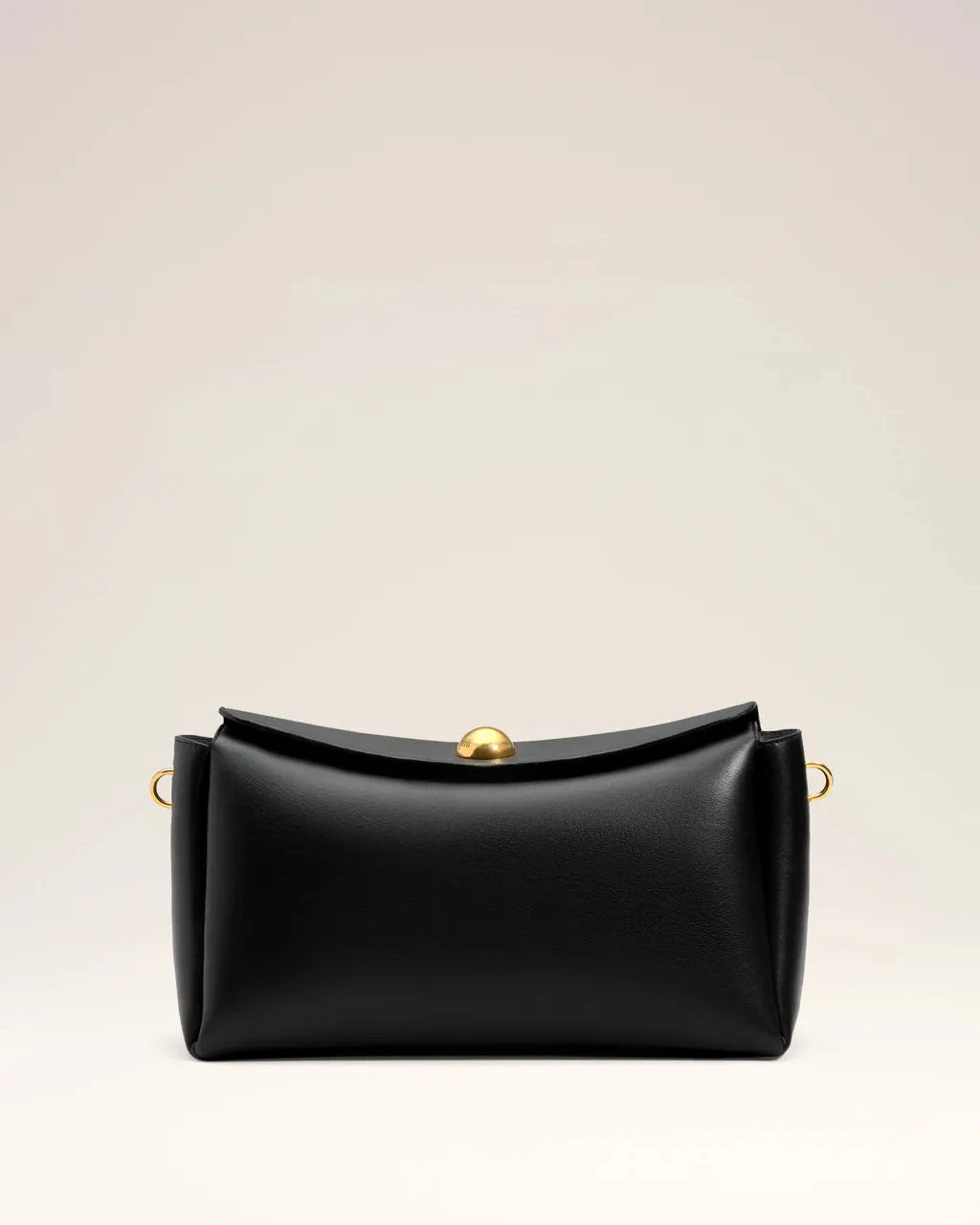 Black Smooth Leather Carrousel Medium Bag