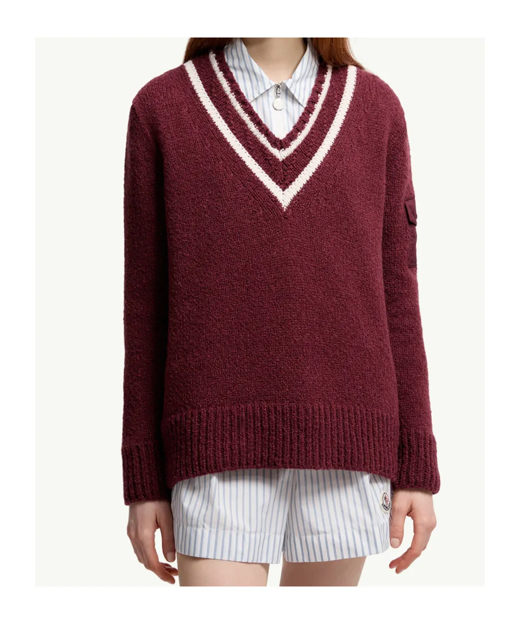 Moncler Padded V-Neck Jumper