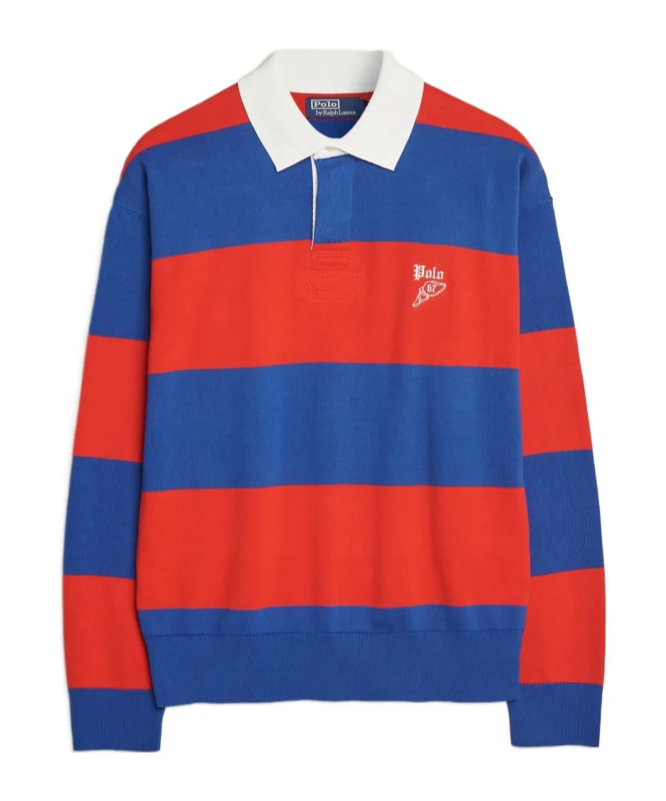 Striped Rugby Polo Shirt