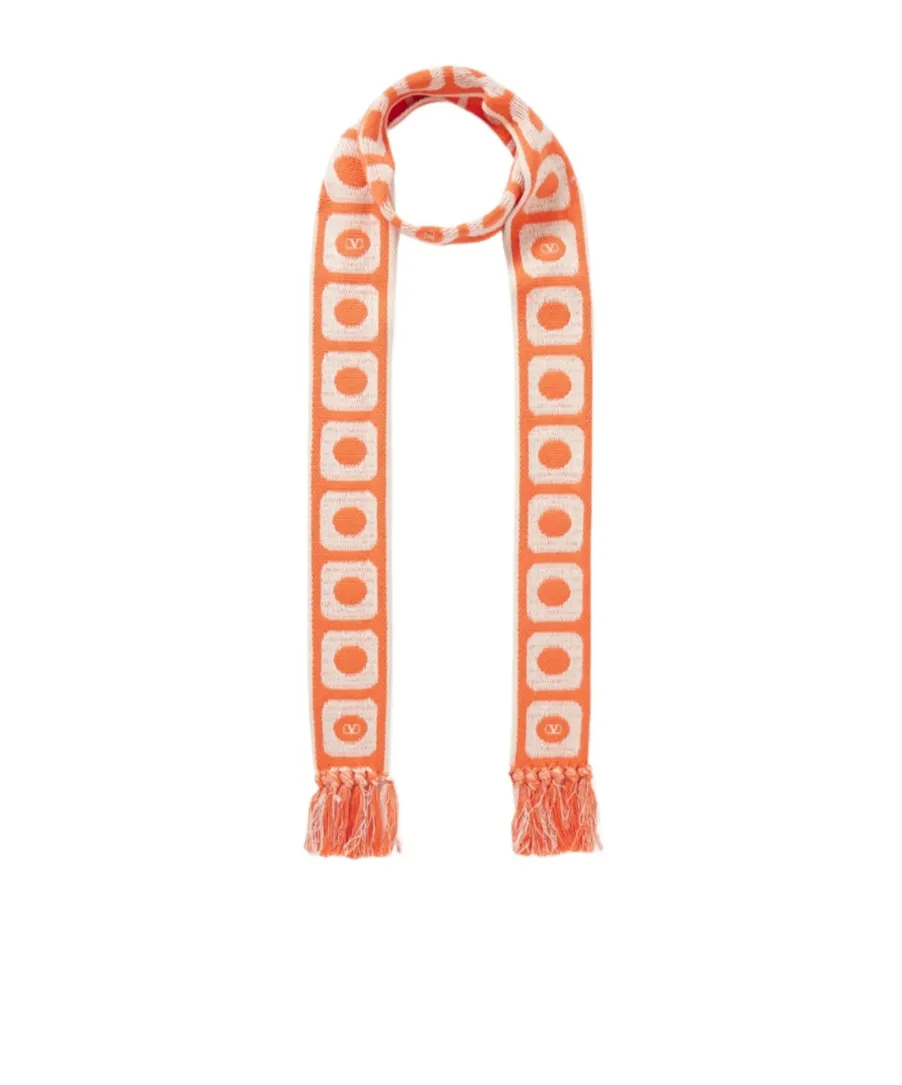 Pattern-Jacquard Scarf