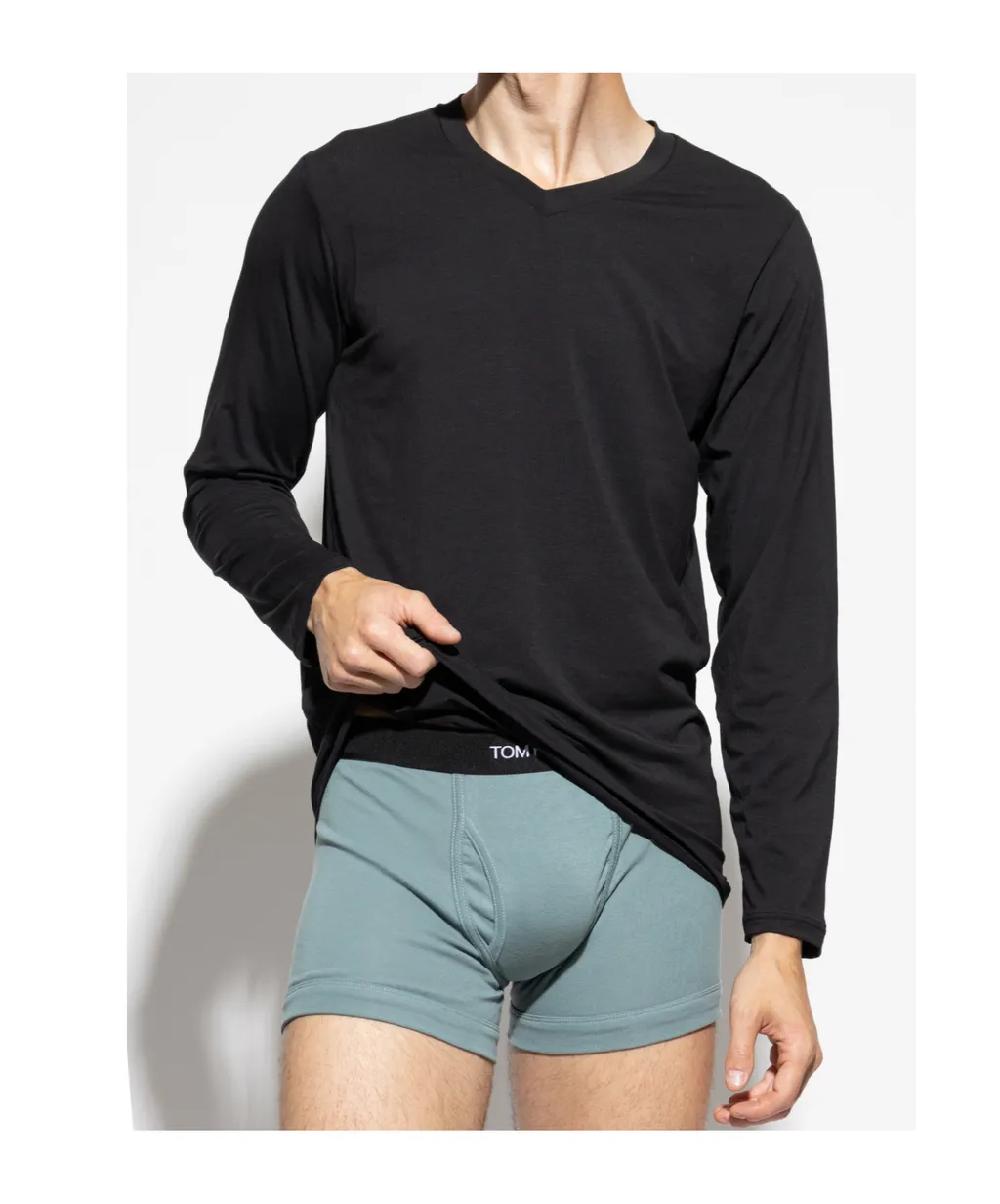 Tom Ford V-Neck Straight Hem T-Shirt