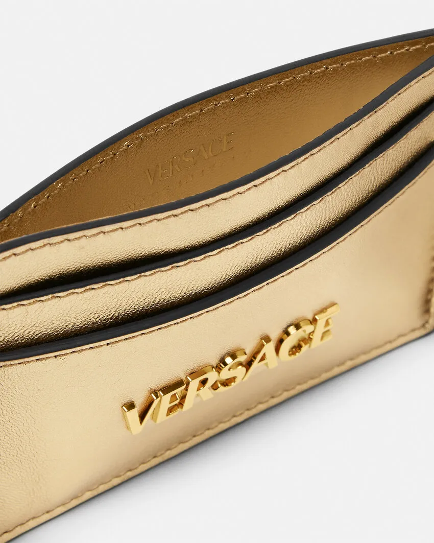 Versace Logo-Lettering Card Holder