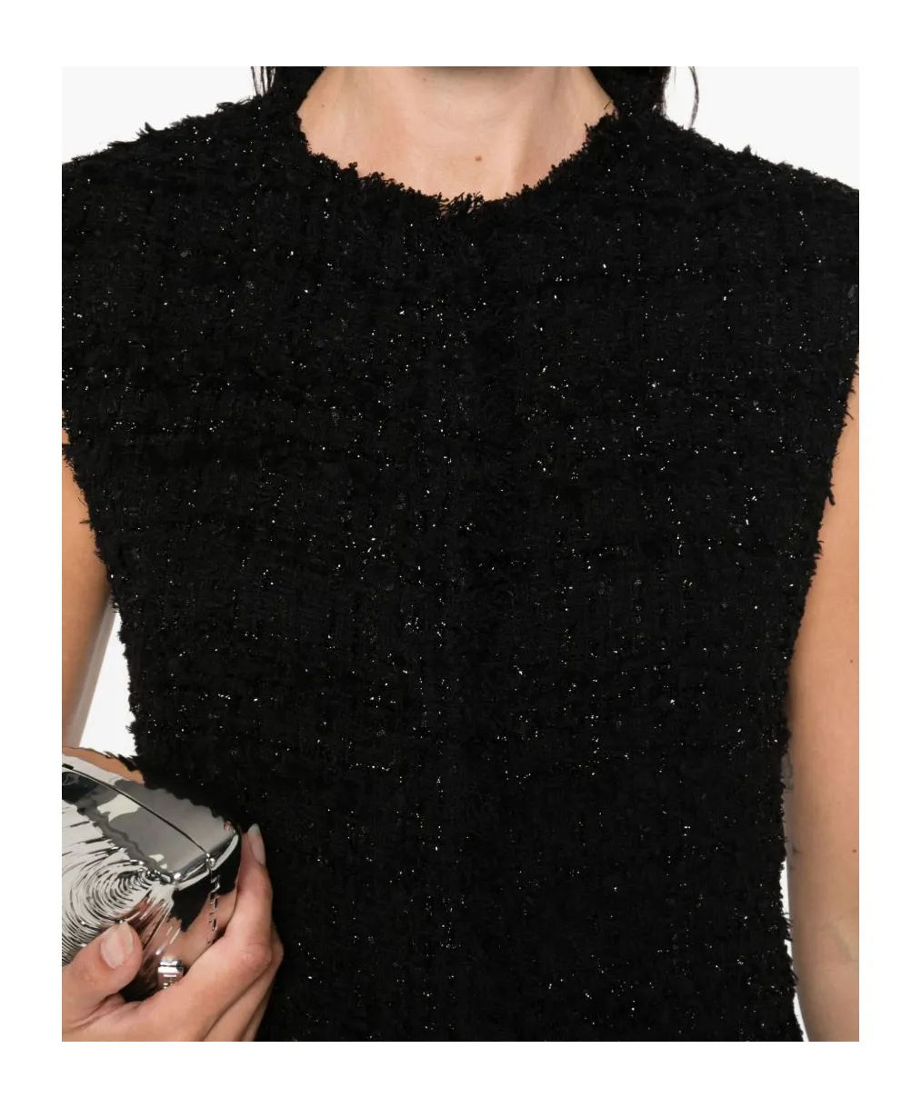 Tweed Sleeveless Mini Dress