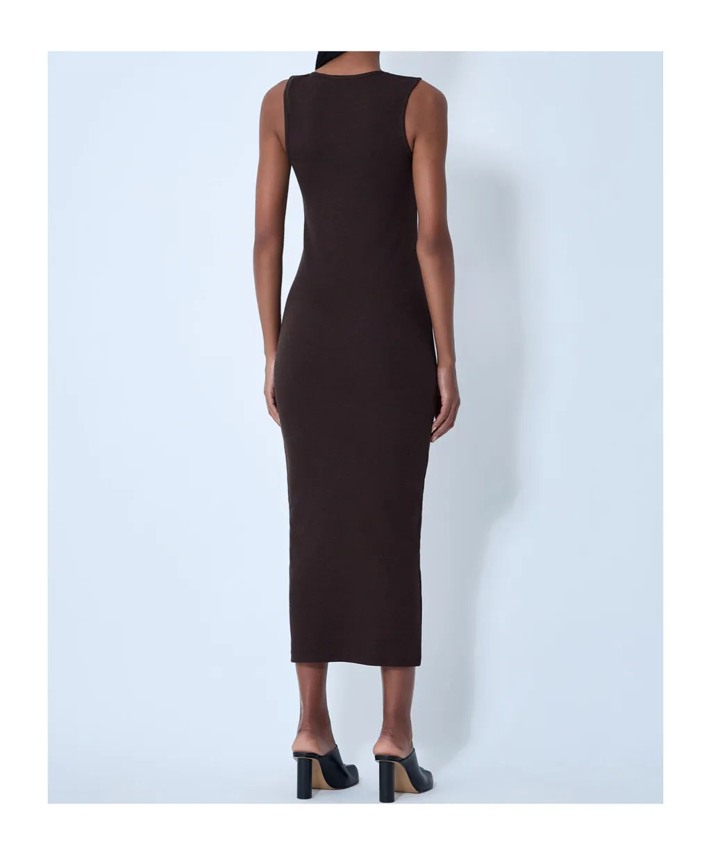 Jw Anderson Twisted Strap Ribbed Sleeveless Dress