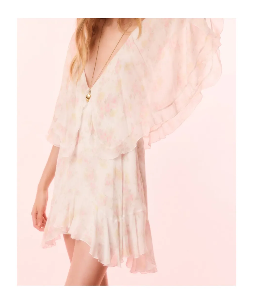 Avaline Ruffled Floral-Print Dress