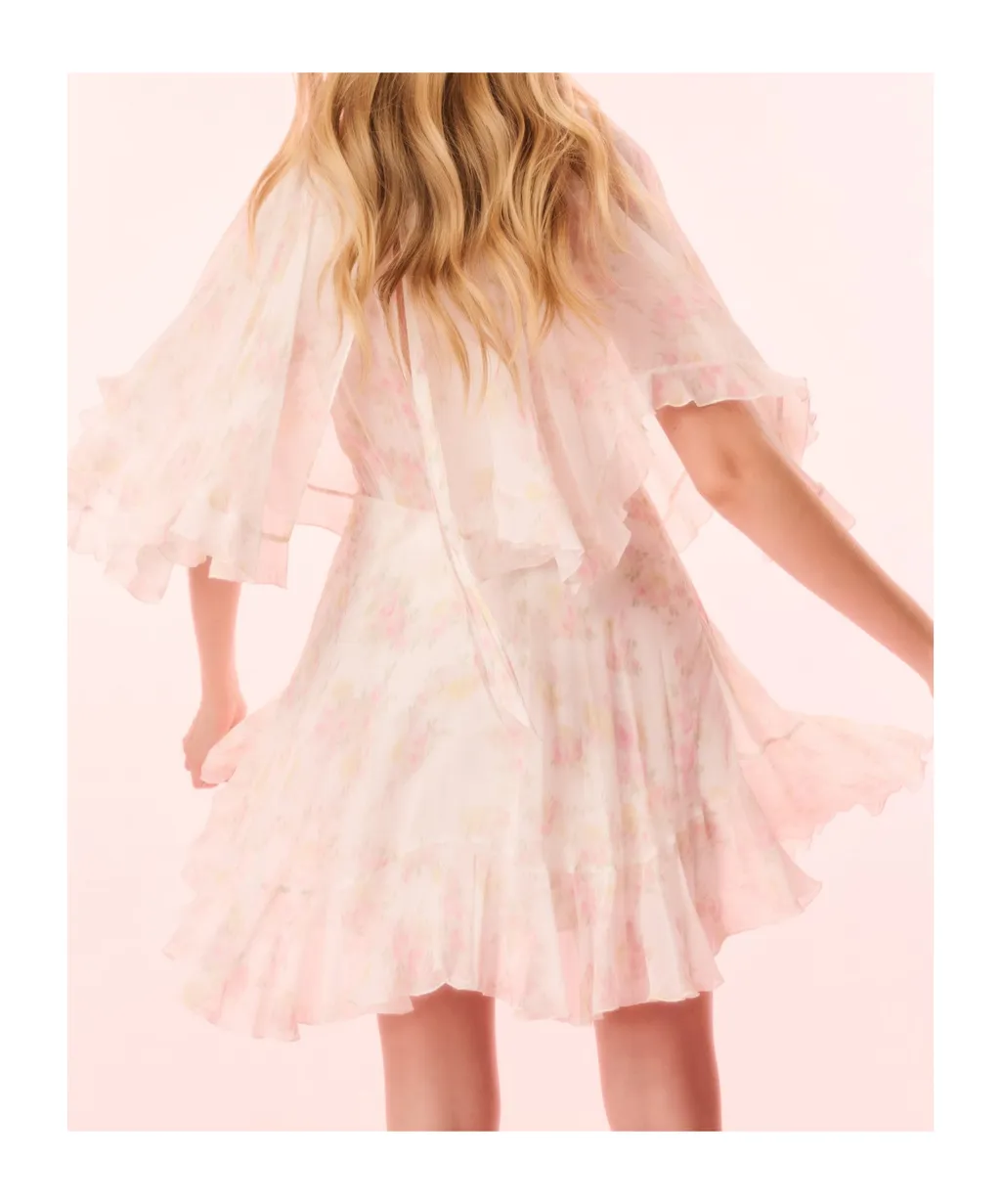 Avaline Ruffled Floral-Print Dress