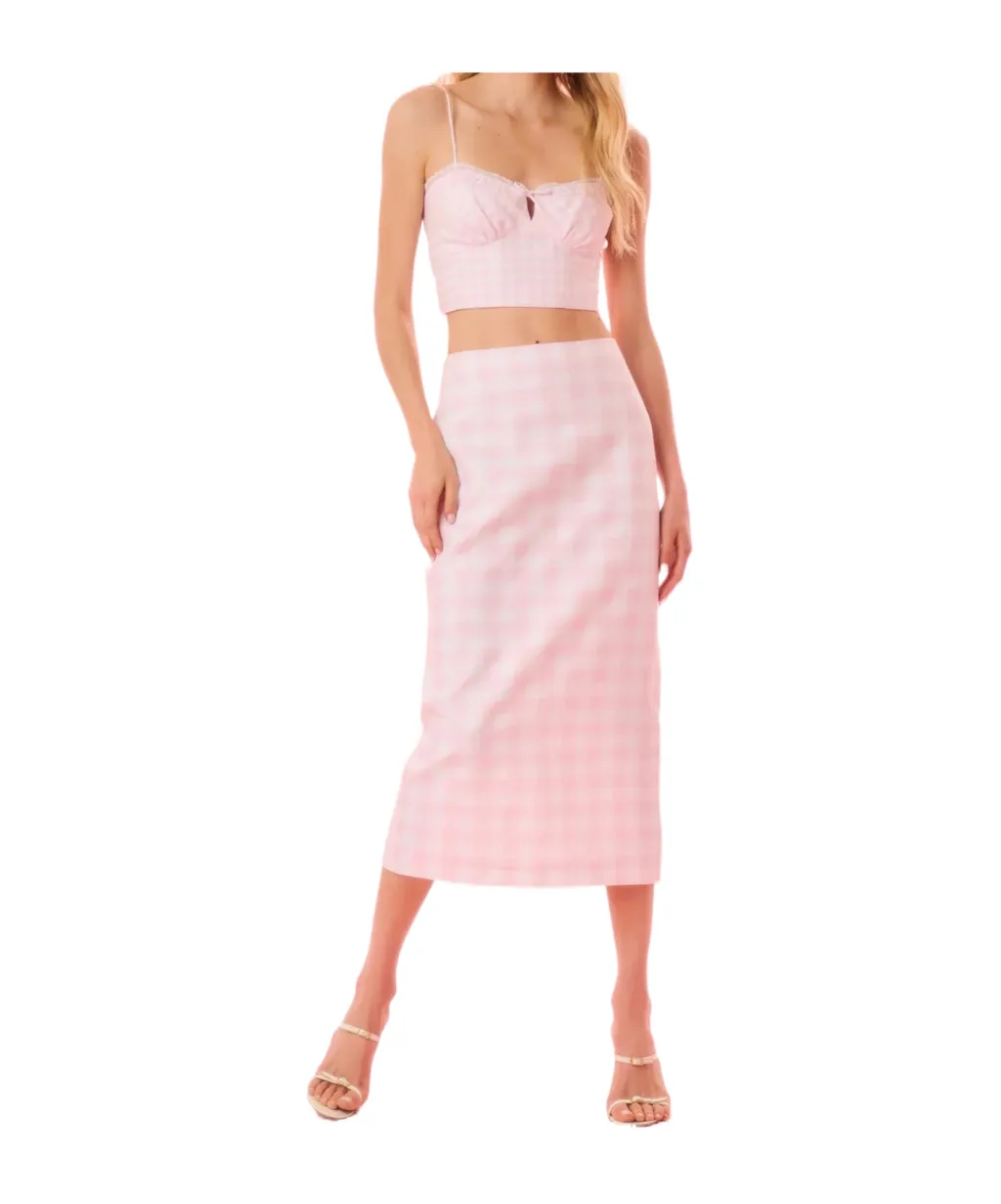 Gingham Midi Skirt