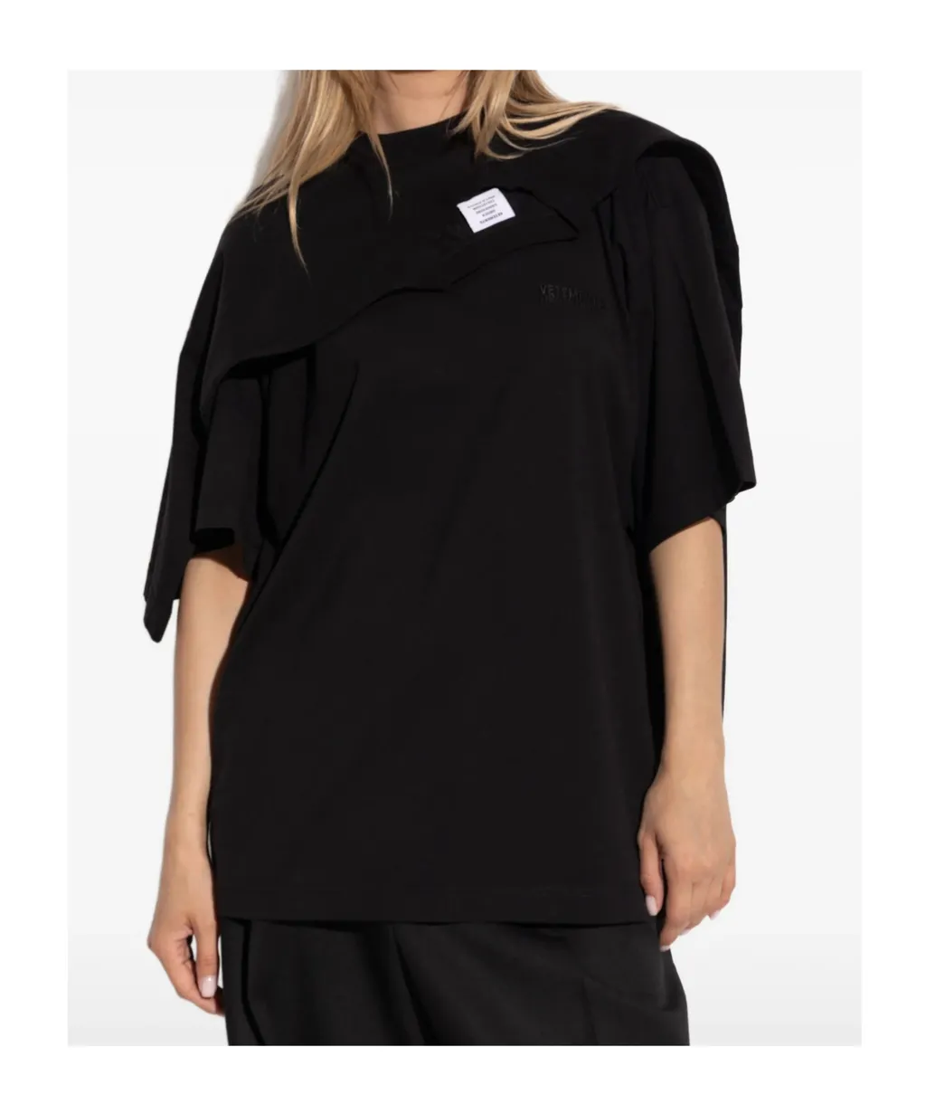 Vetements Logo Embroidered Short-Sleeved T-Shirt