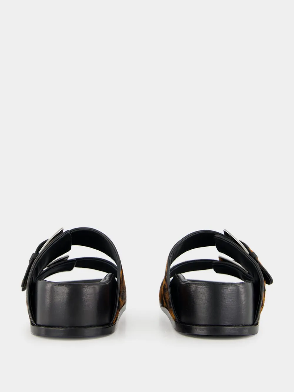 Leopard-Print Flat Sandals