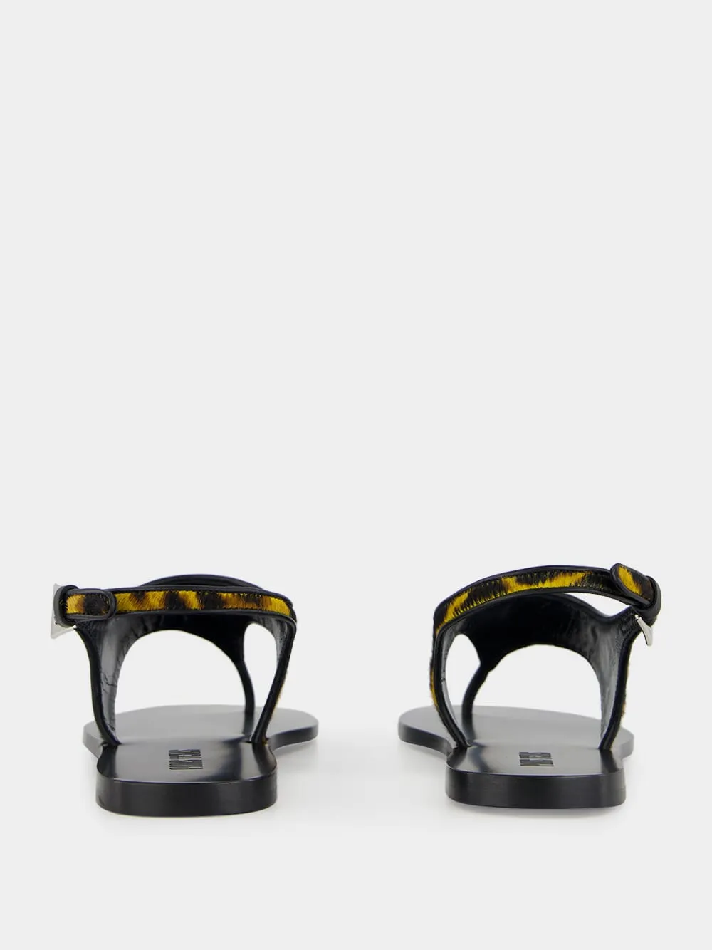 Leopard-Print Flat Sandals