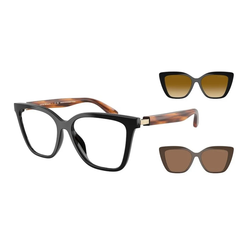 Emporio Armani Square Frame Clip-On Sunglasses
