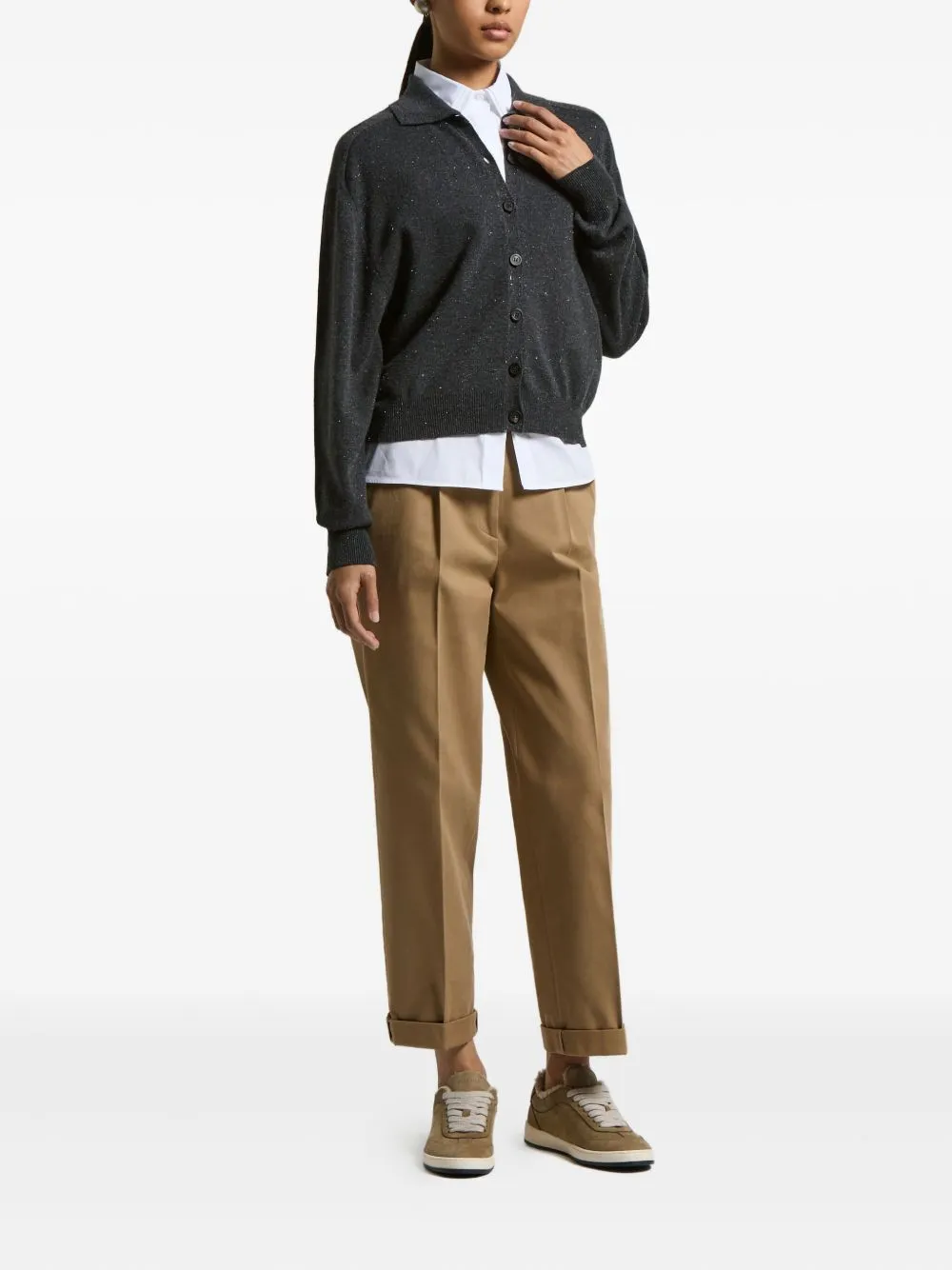 Pleated-Details Trousers