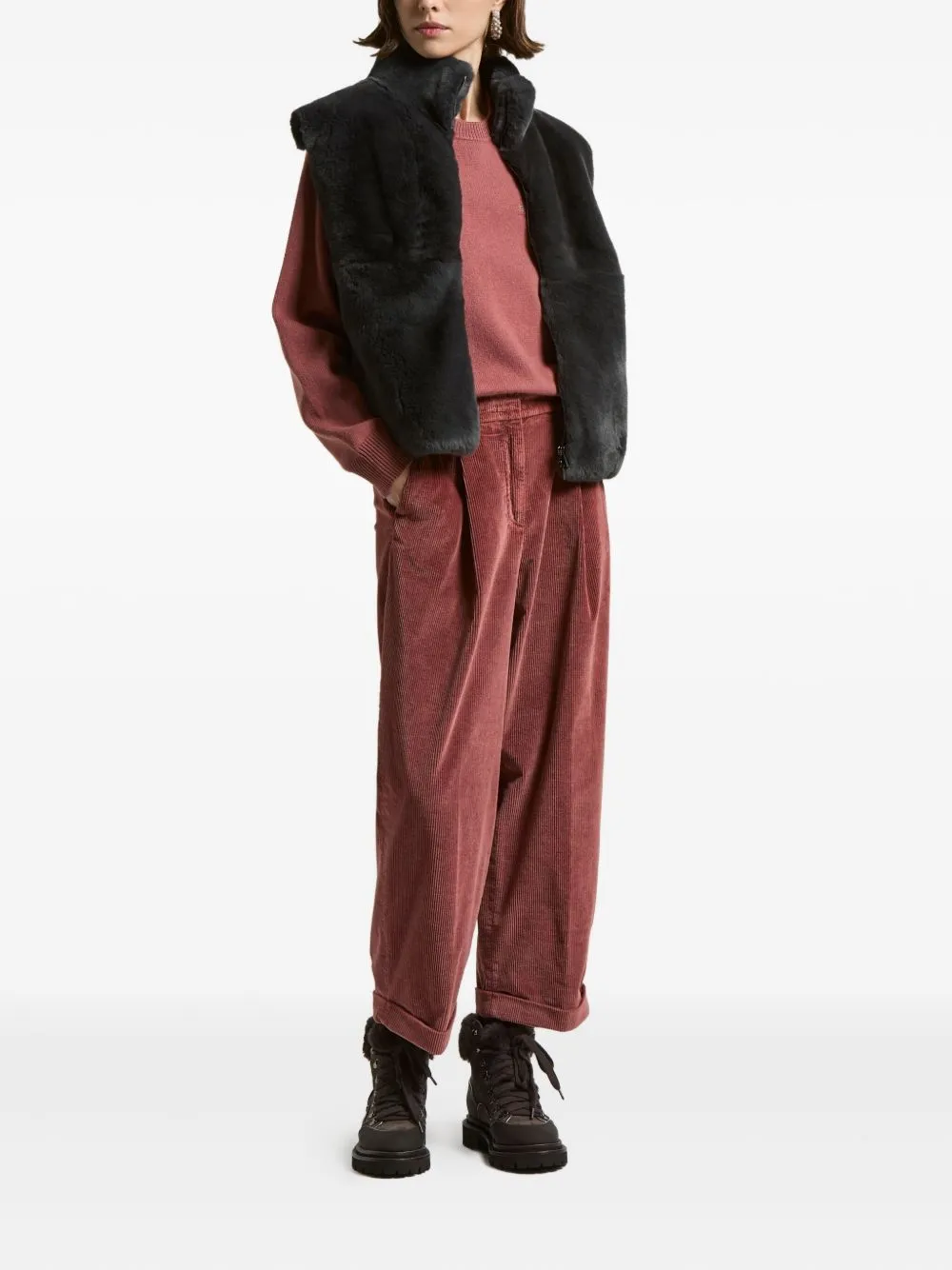 High-Neck Zip-Fastening Waistcoat