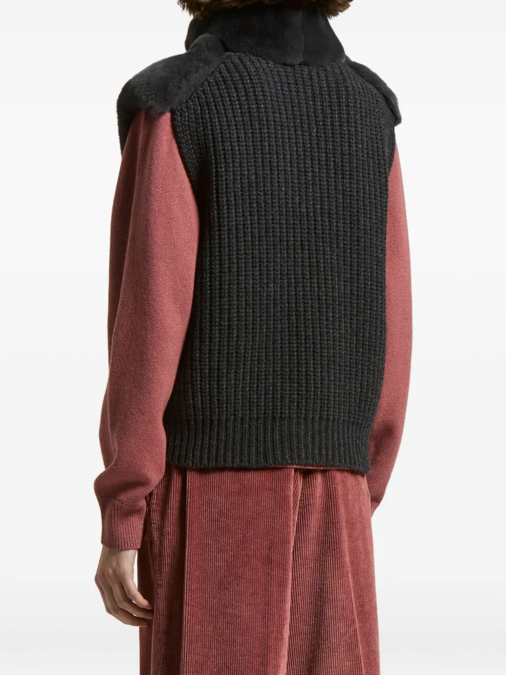 High-Neck Zip-Fastening Waistcoat