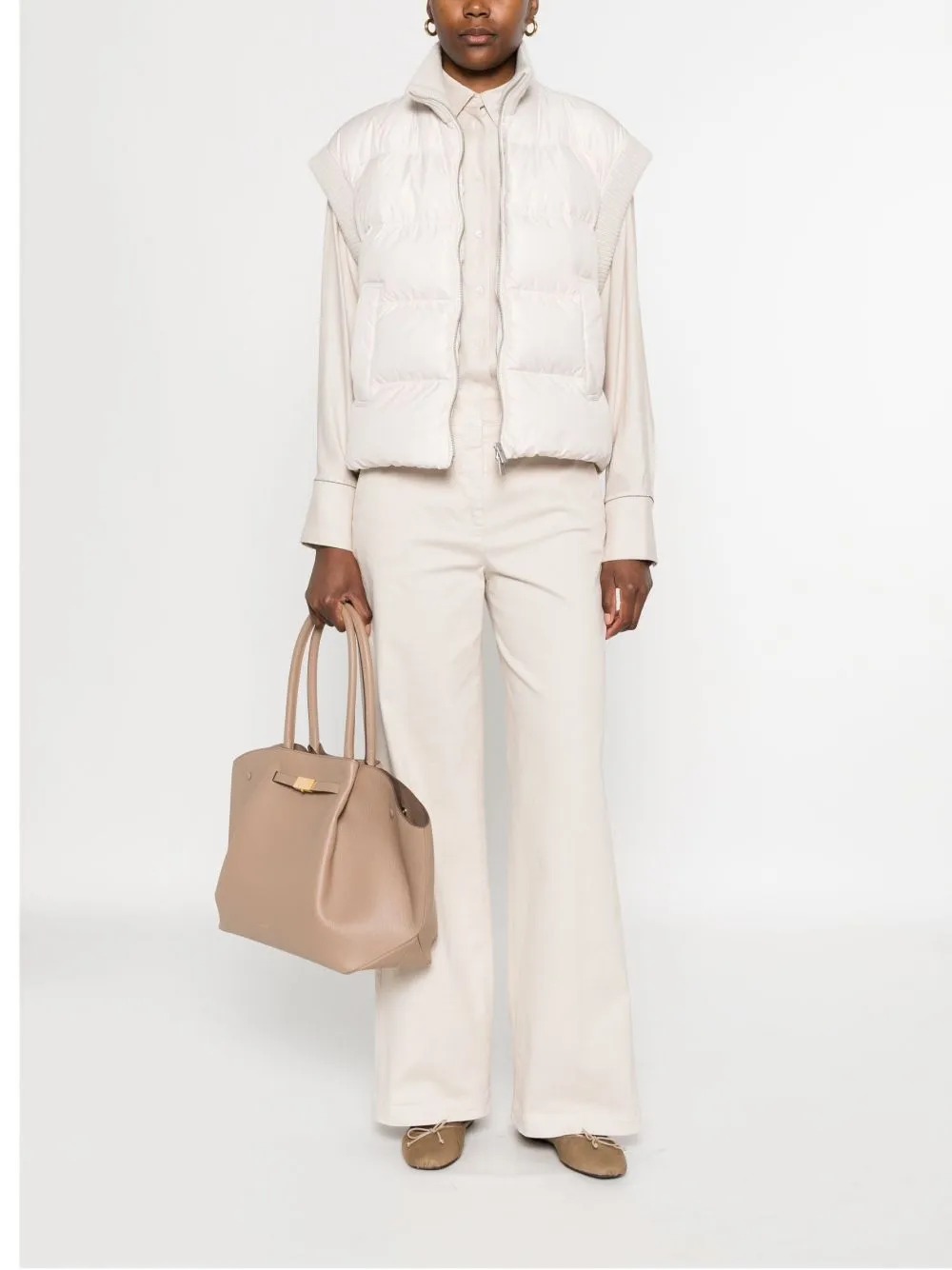 Peserico Lurex Tricot And Down Vest