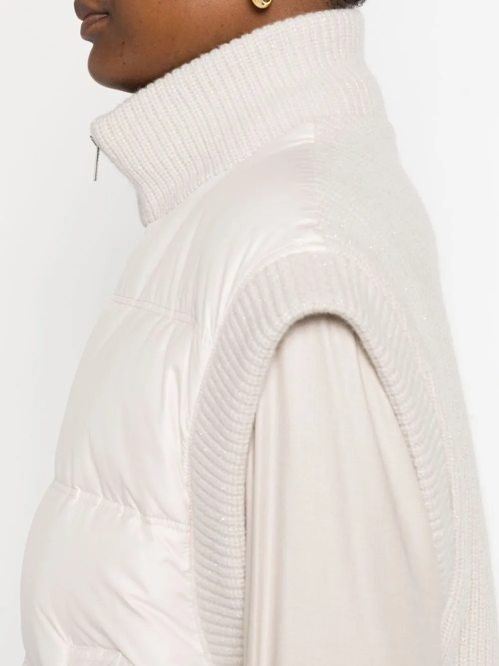 Peserico Lurex Tricot And Down Vest