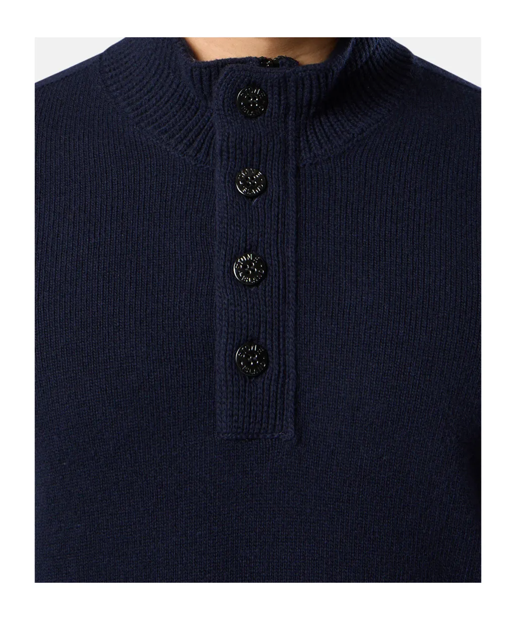 Stone Island Logo Patch High Neck Sweater