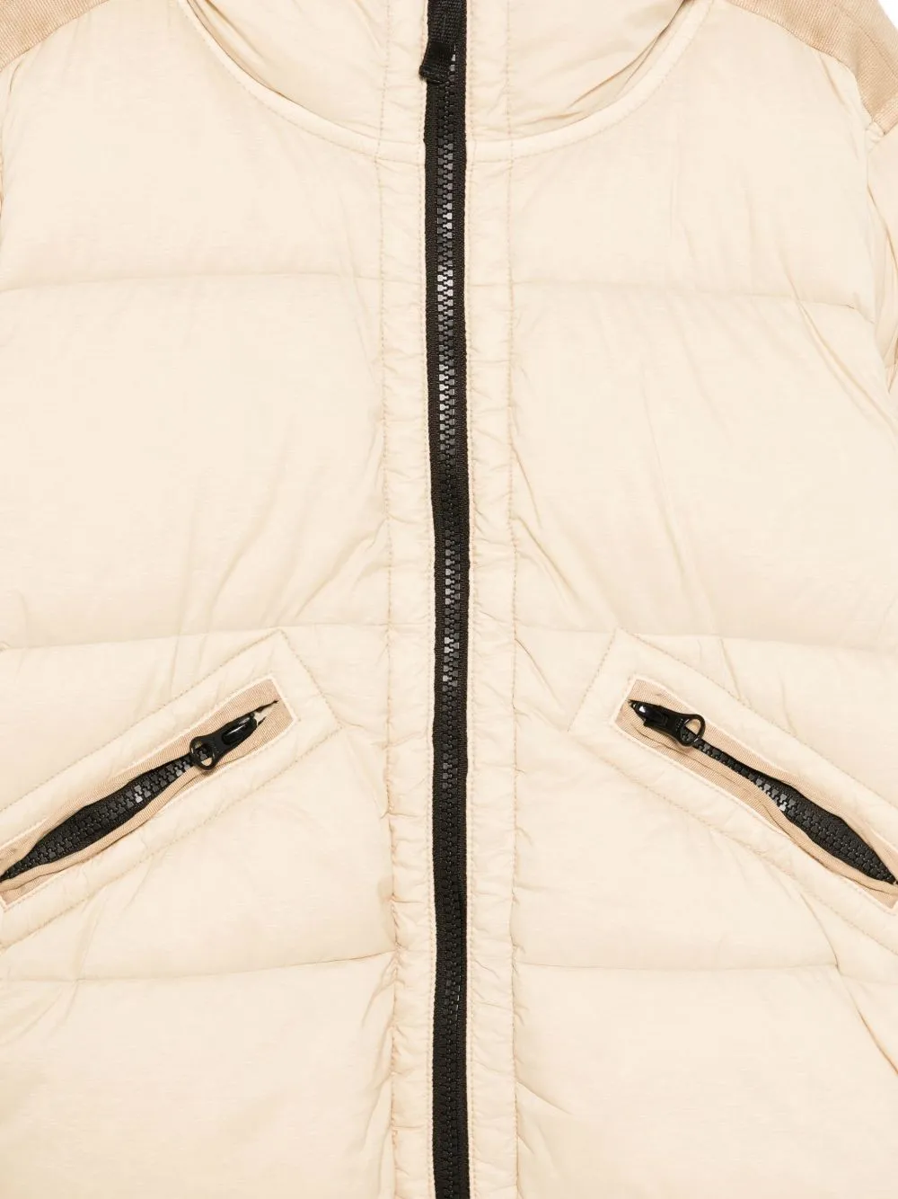 Stone Island Junior Logo Patch Hooded Down Jacket