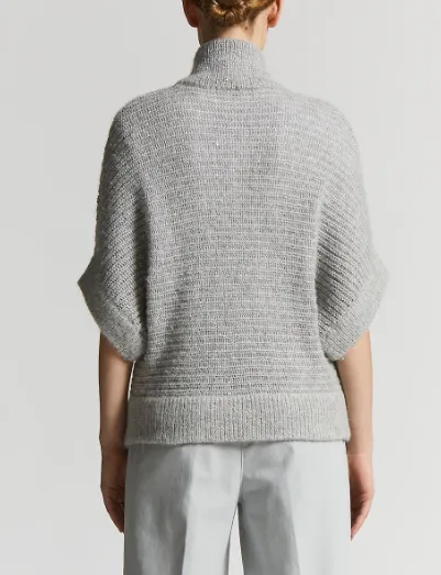 Peserico Zip-Up Short-Sleeve Cardigan