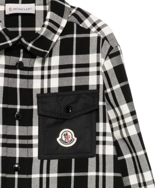 Moncler Enfant Checked Pocket Detail Shirt