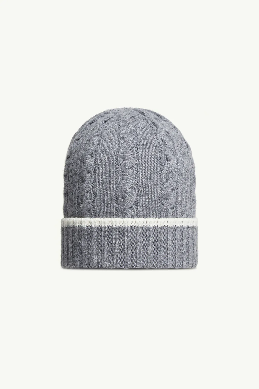 Stripe-Trimmed Wool Beanie