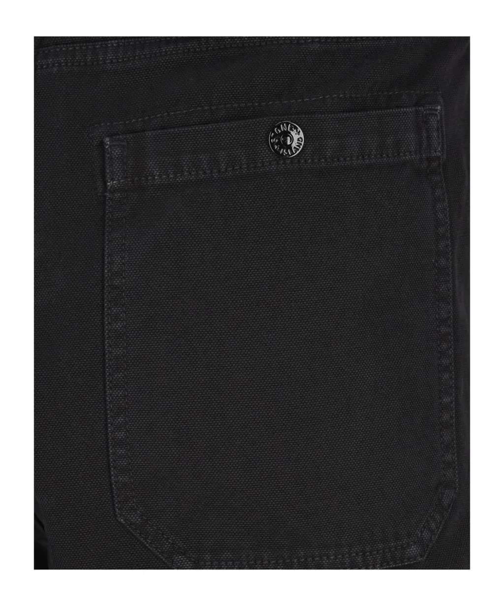 Stone Island Logo Patch Loose Fit Trousers