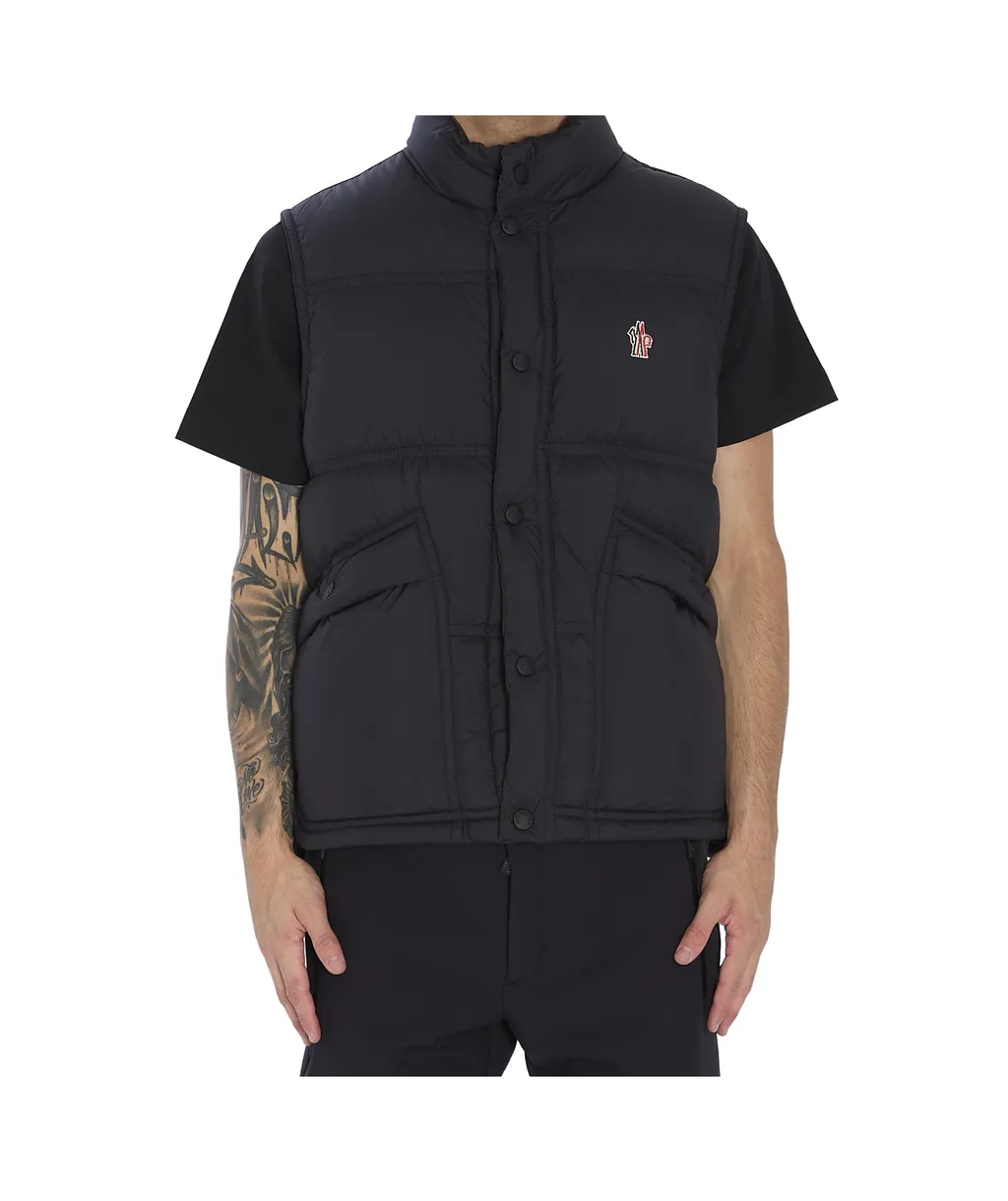 Moncler Grenoble Aul Logo Embroidered Ski Gilet