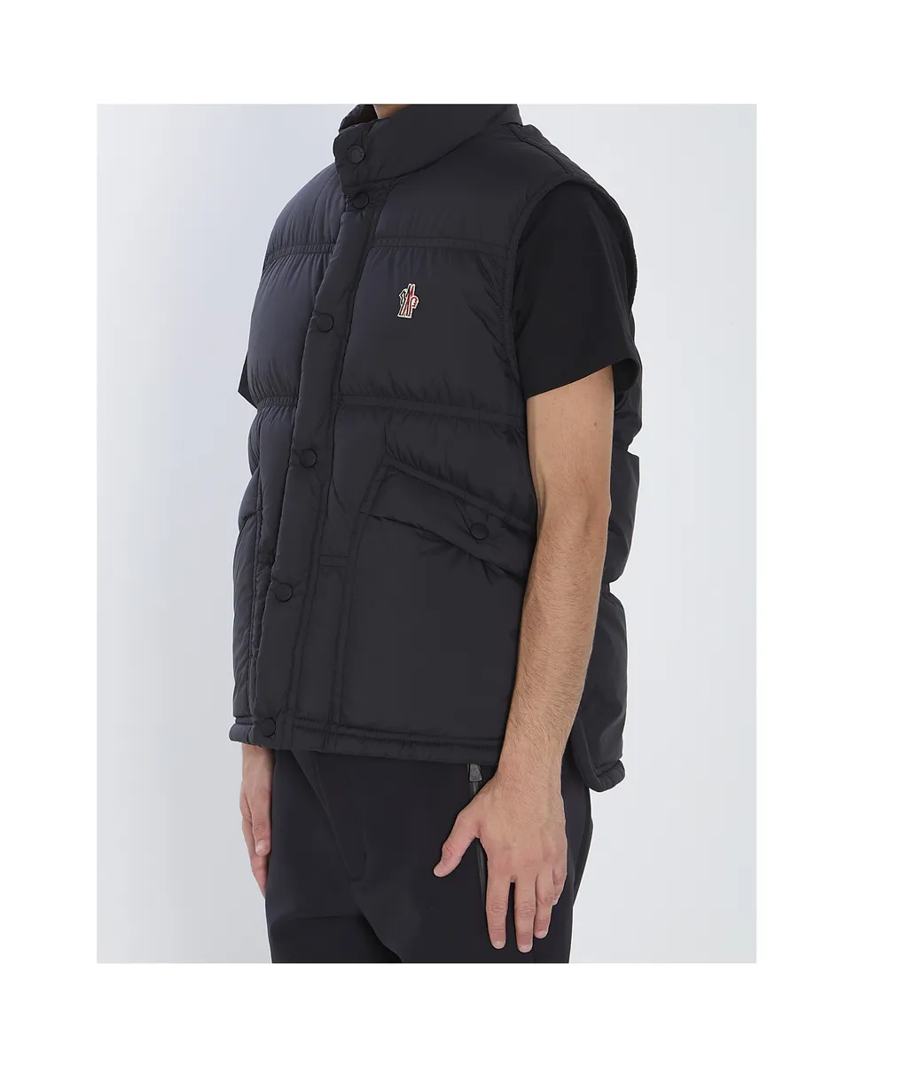 Moncler Grenoble Aul Logo Embroidered Ski Gilet