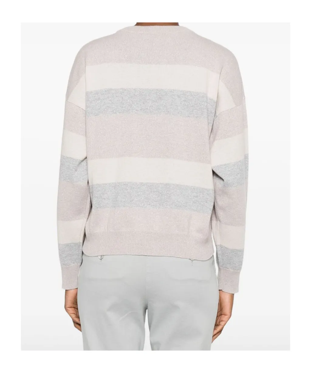 Peserico Striped Beaded Knitwear