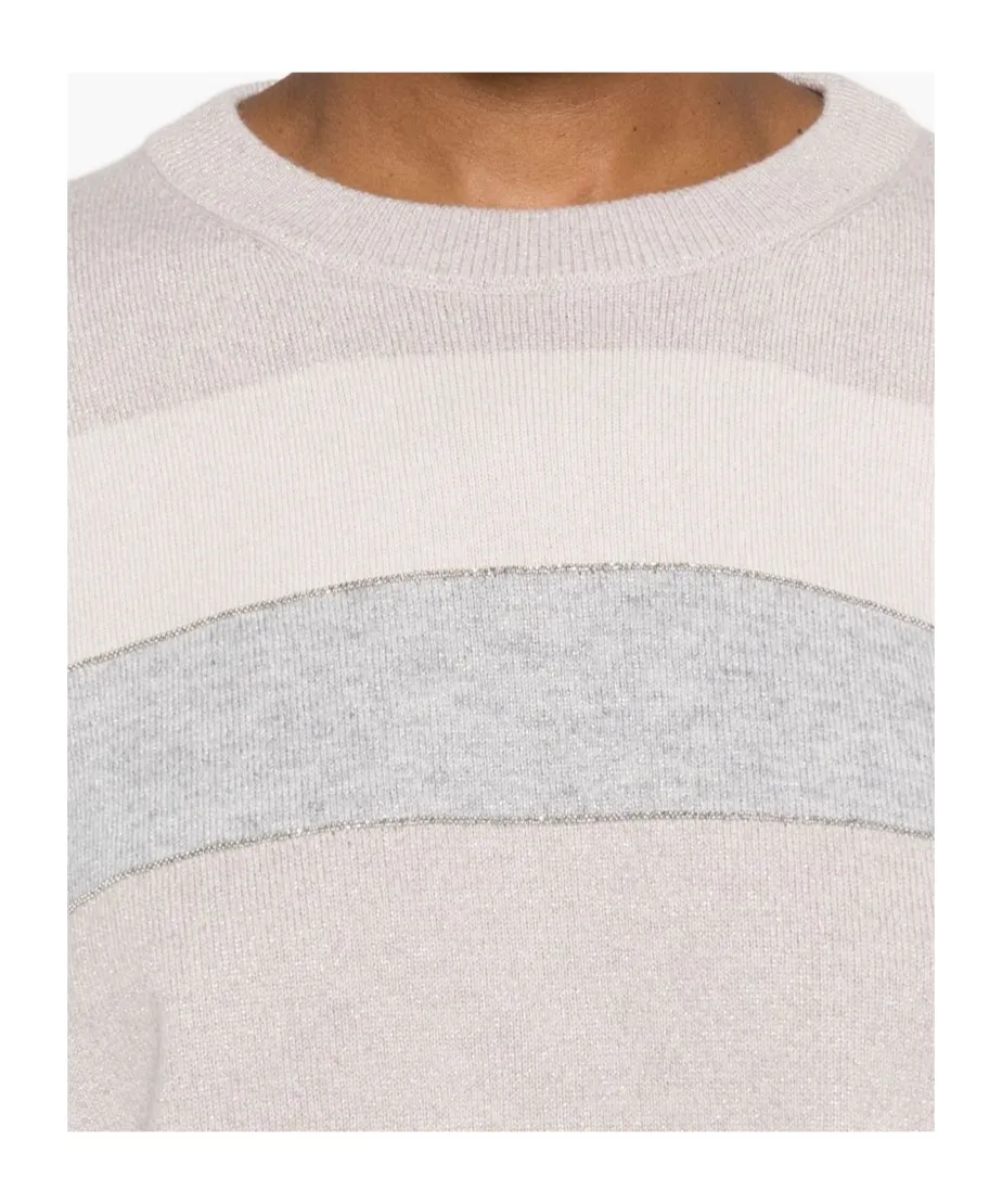 Peserico Striped Beaded Knitwear