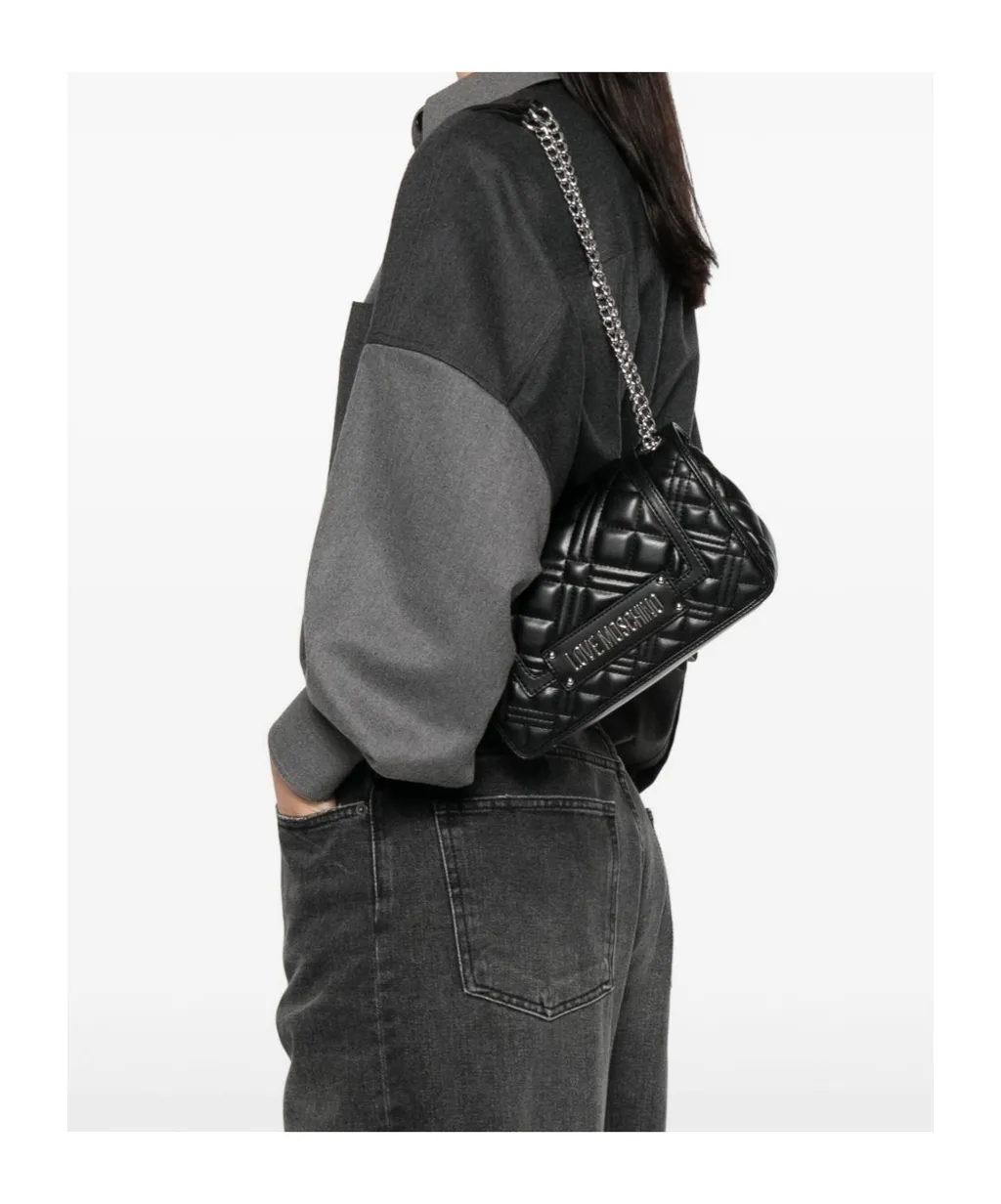 Quilted Logo Shoulder Bag