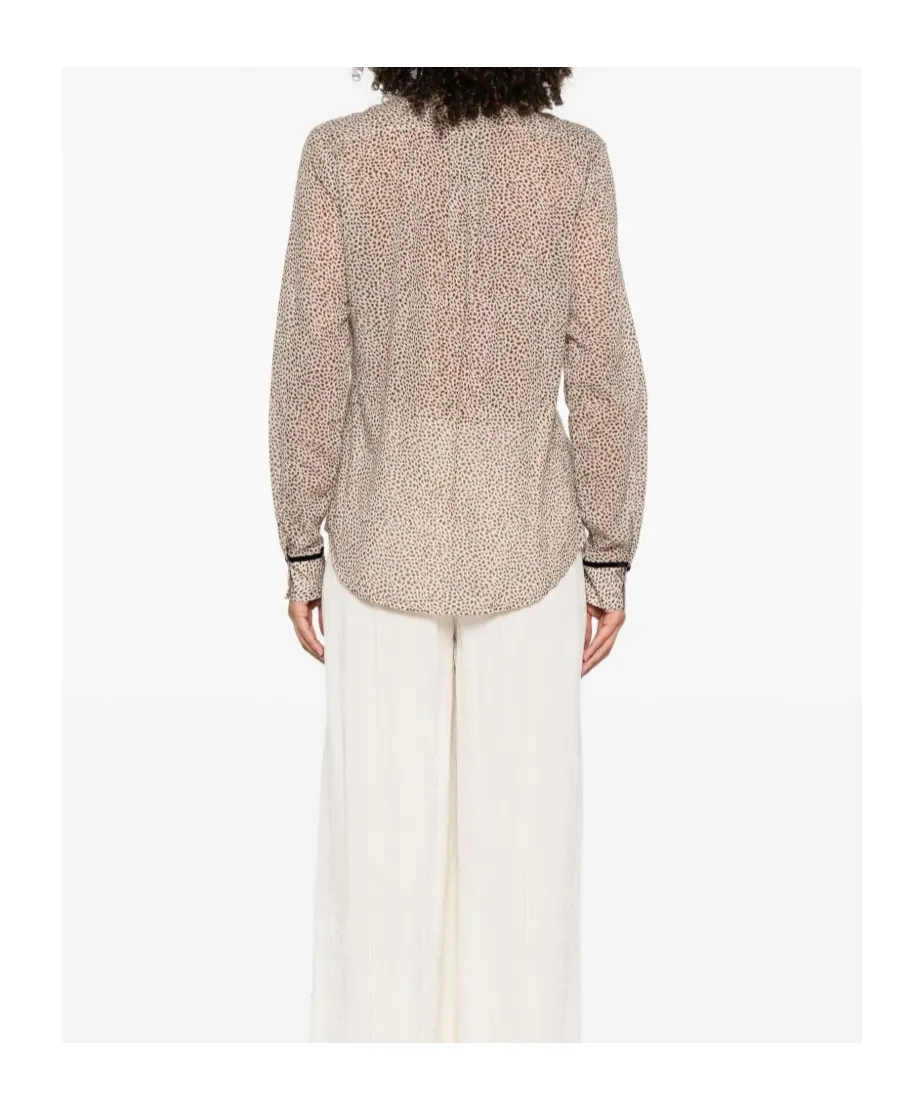 “Les Petits Pois” Shirt In Voile With Bow Detail