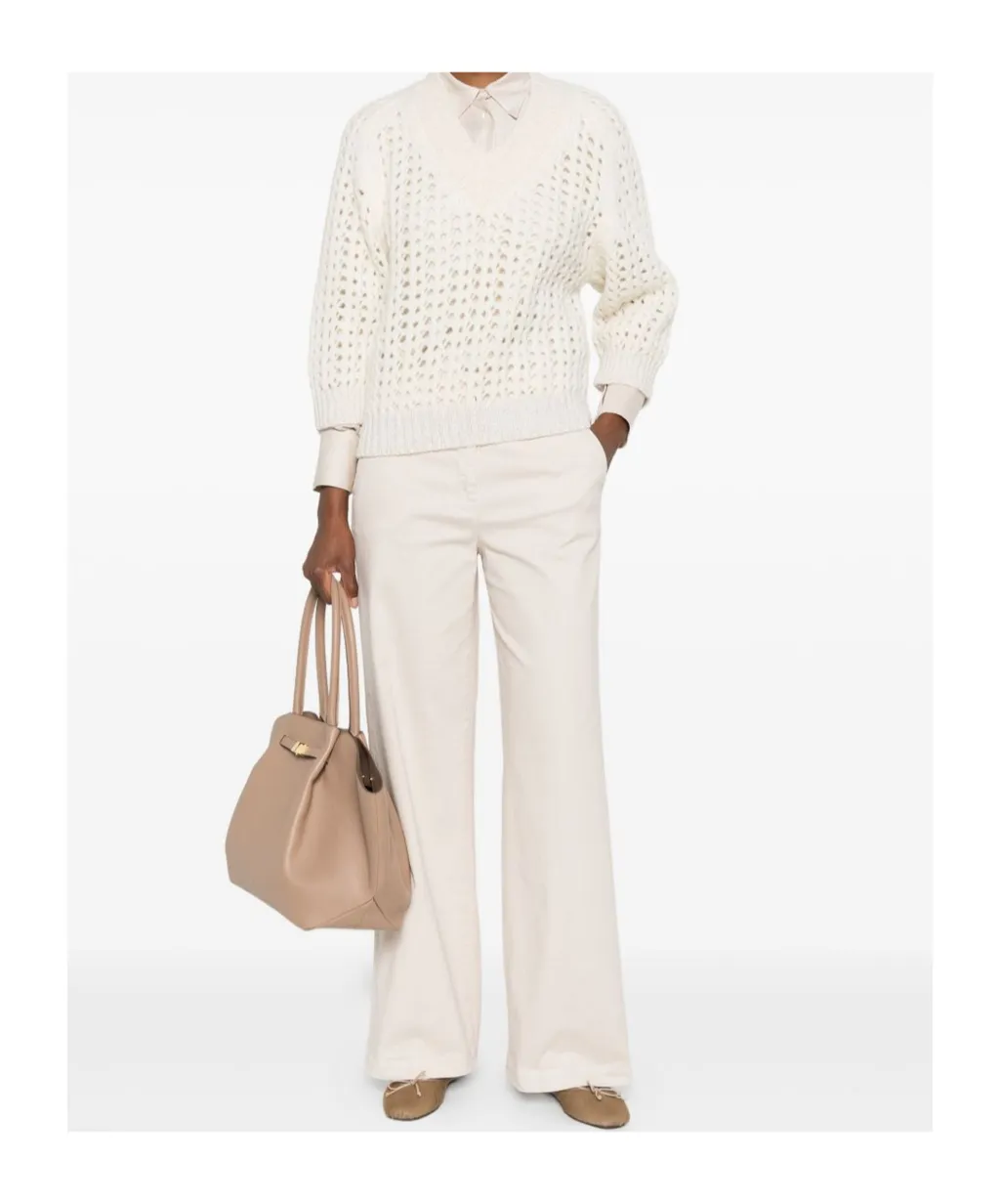 Peserico Open-Knit Three-Quarter Sleeves Jumper